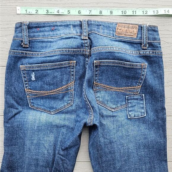ZANADI vintage patch low rise skinny jeans size 1 - Picture 11 of 14